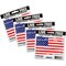 Sunburst Systems Decal Distressed Patriotic Flag 3 in x 4.5 in, 4-Pack PK 6128 - alternate 1